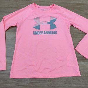 UNDER ARMOUR GIRLS ATHLETIC HEAT GEAR LONG SLEEVE SHIRT